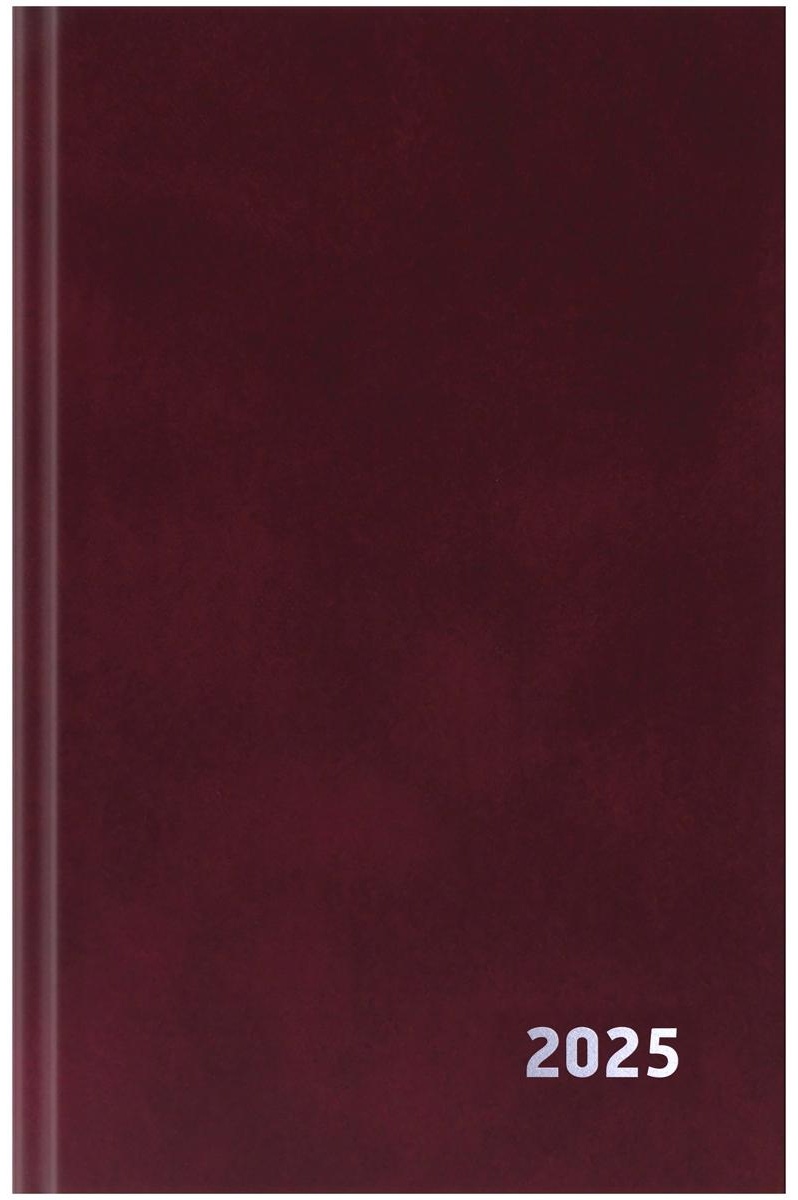 Ежедневник датированный 2025г., А5, 168л., бумвинил, BG, бордовый, 2 шт.