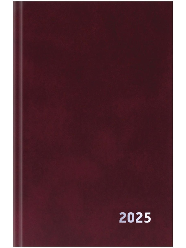 Ежедневник датированный 2025г., А5, 168л., бумвинил, BG, бордовый, 2 шт.