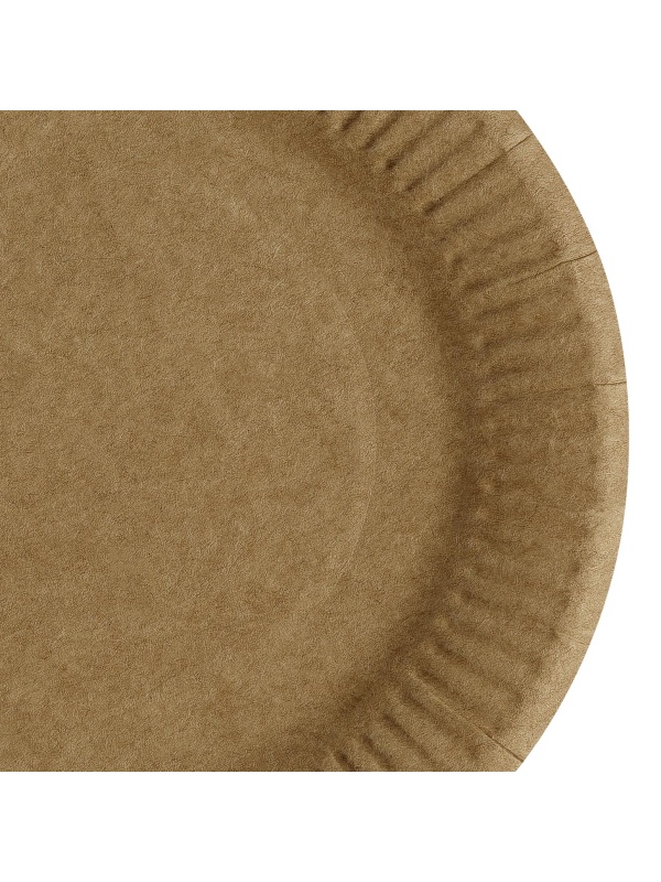 Тарелки одноразовые бумажные OfficeClean, набор 100шт., крафт, 180мм