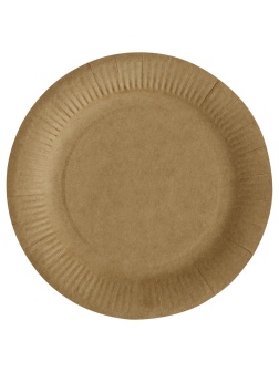 Тарелки одноразовые бумажные OfficeClean, набор 100шт., крафт, 230мм