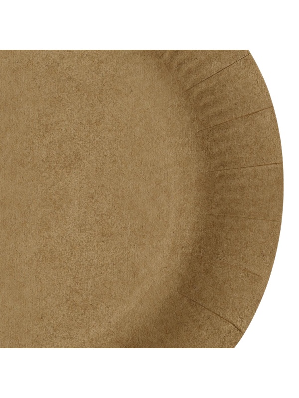 Тарелки одноразовые бумажные OfficeClean, набор 100шт., крафт, 230мм