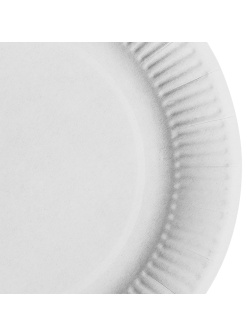 Тарелки одноразовые бумажные OfficeClean, набор 100шт., белые мелованные, 230мм