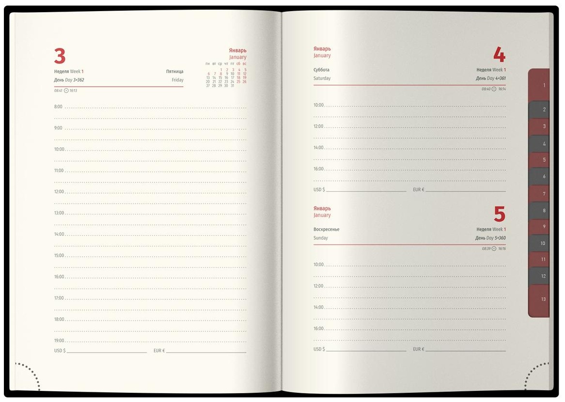 Ежедневник датированный 2025г., А6, 184л., Delucci, Гладкая кожа, зол. срез, черный, 1 шт.