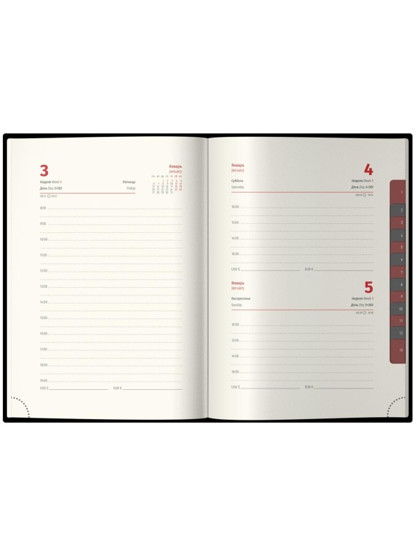 Ежедневник датированный 2025г., А6, 184л., Delucci, Фактурная кожа, зол. срез, коричневый, 1 шт.