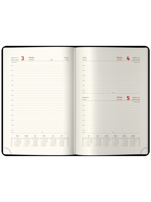 Ежедневник датированный 2025г., А4-(В5), 184л., кожзам, Berlingo 