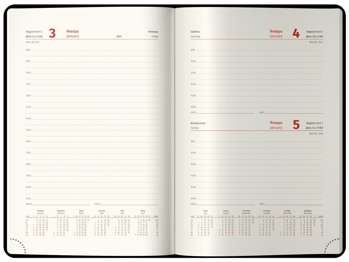 Ежедневник датированный 2025г., А4-(В5), 184л., кожзам, Berlingo 