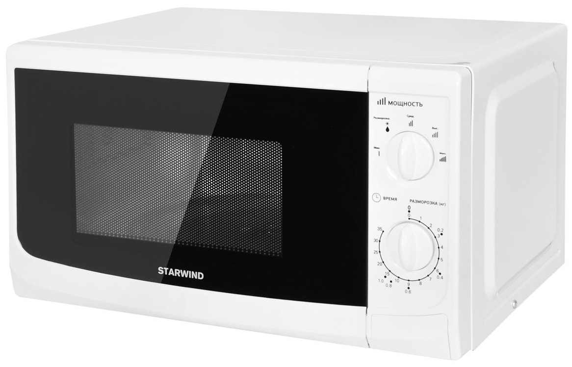 Микроволновая печь Starwind SWM5620, 20л, 700Вт, механическое управление, белая
