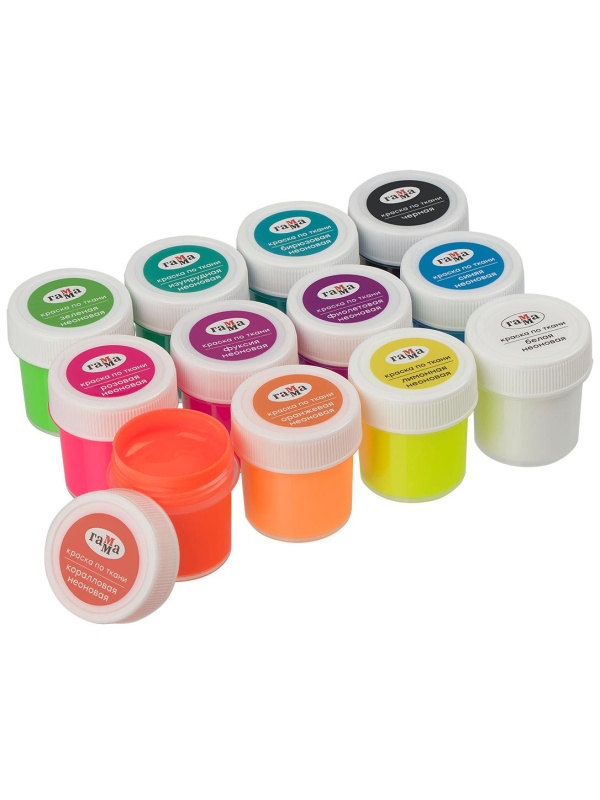 Краски по ткани акриловые Гамма 
