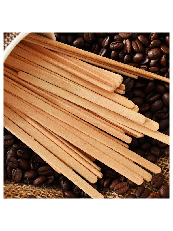 Размешиватели одноразовые Aviora, набор 500шт., деревянные, бежевые, 14см