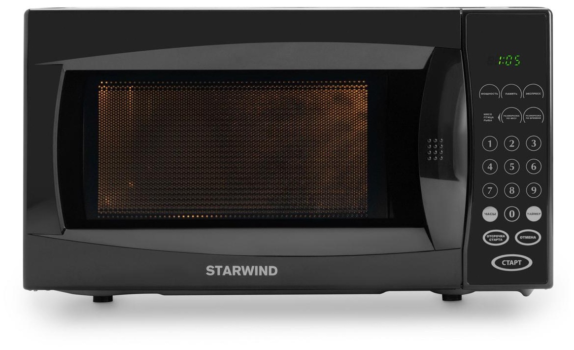 Микроволновая печь Starwind SMW5020, 20л, 700Вт, электронное управление, черная