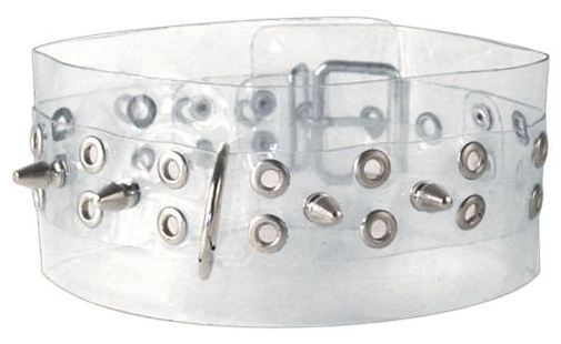 Прозрачный ошейник с шипами