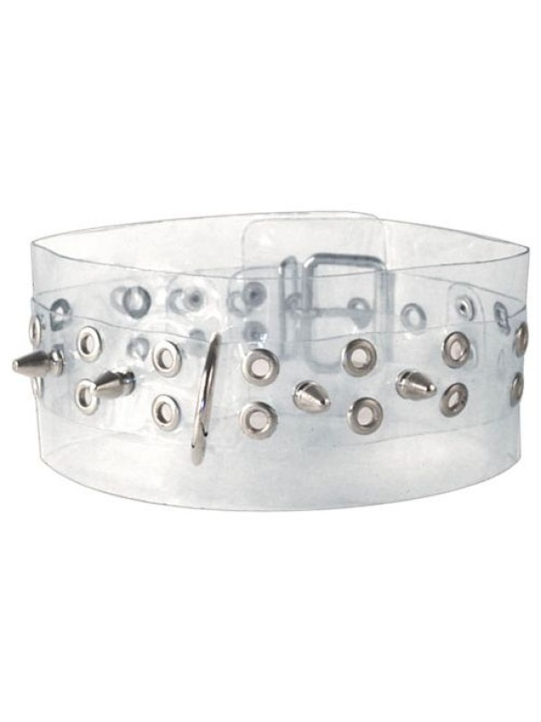 Прозрачный ошейник с шипами