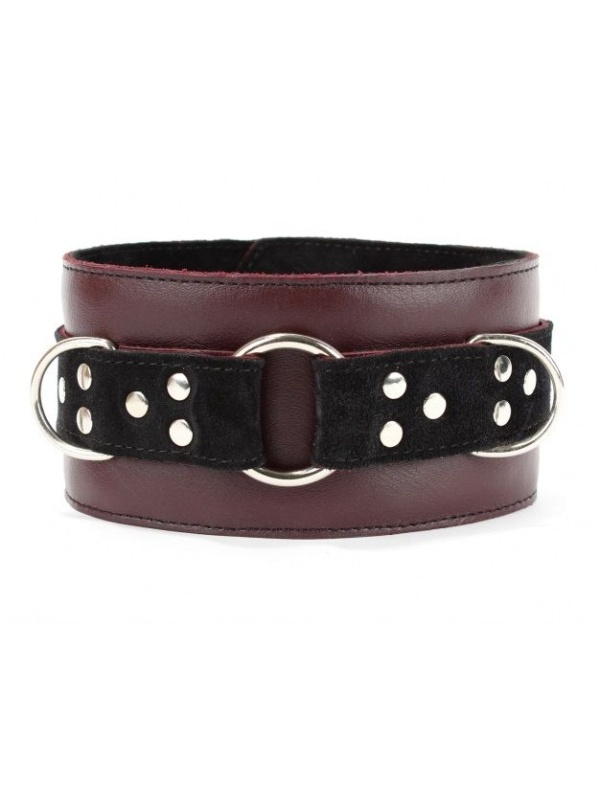 Бордовый ошейник Maroon Collar On The Strap