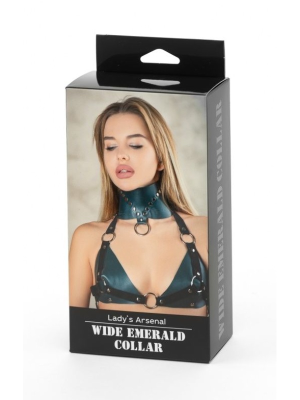 Изумрудный широкий ошейник Wide Emerald Collar