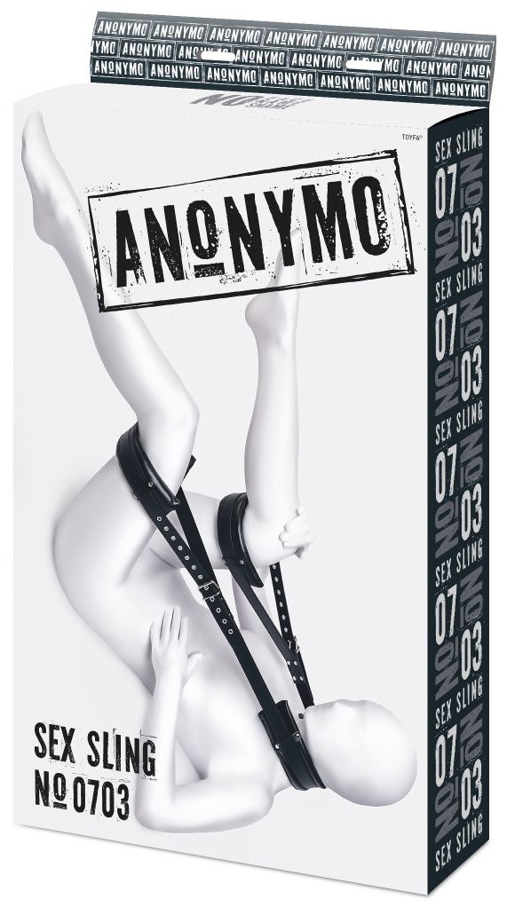 Черные кожаные стропы для фиксации Anonymo