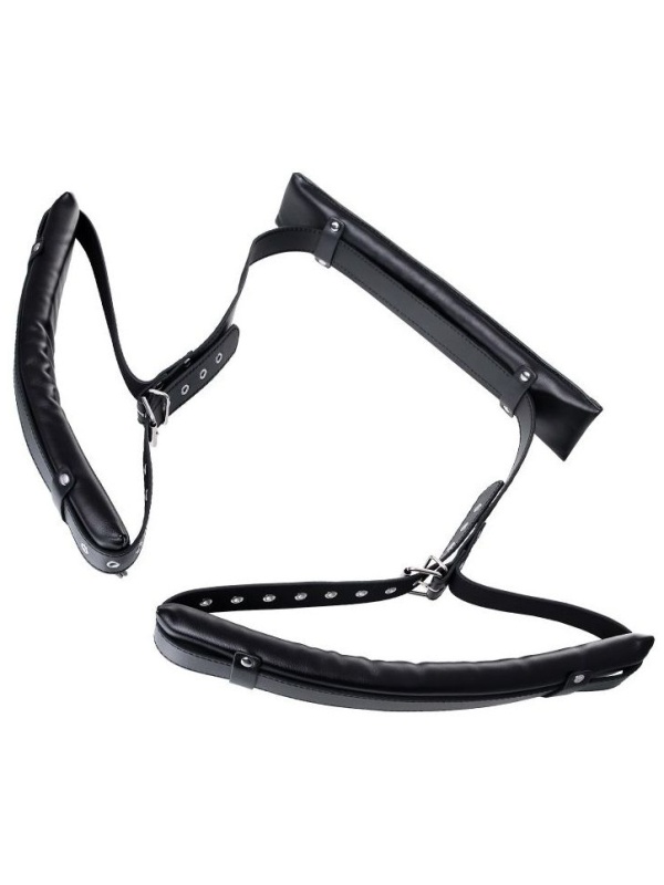 Черные кожаные стропы для фиксации Anonymo