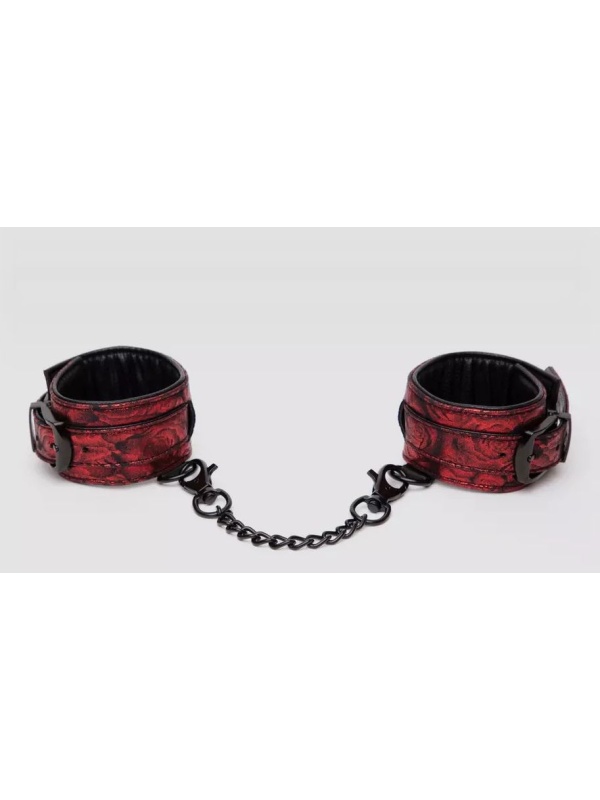 Красно-черные наручники Reversible Faux Leather Wrist Cuffs