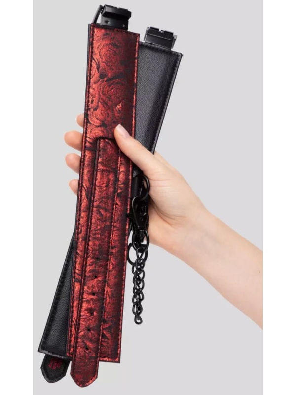 Красно-черные оковы Reversible Faux Leather Ankle Cuffs