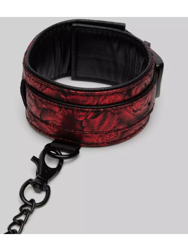 Красно-черные оковы Reversible Faux Leather Ankle Cuffs