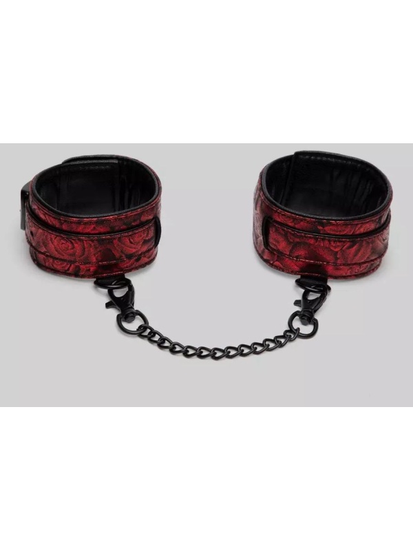 Красно-черные оковы Reversible Faux Leather Ankle Cuffs