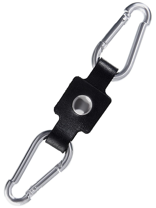 Черные кожаные однослойные наручники с контрастной строчкой