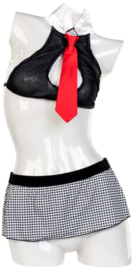 Надувная секс-кукла с реалистичной головой в костюме учительницы