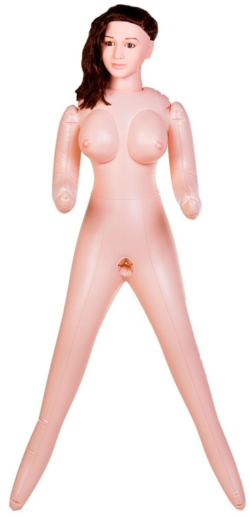 Надувная секс-кукла с реалистичной головой в костюме учительницы