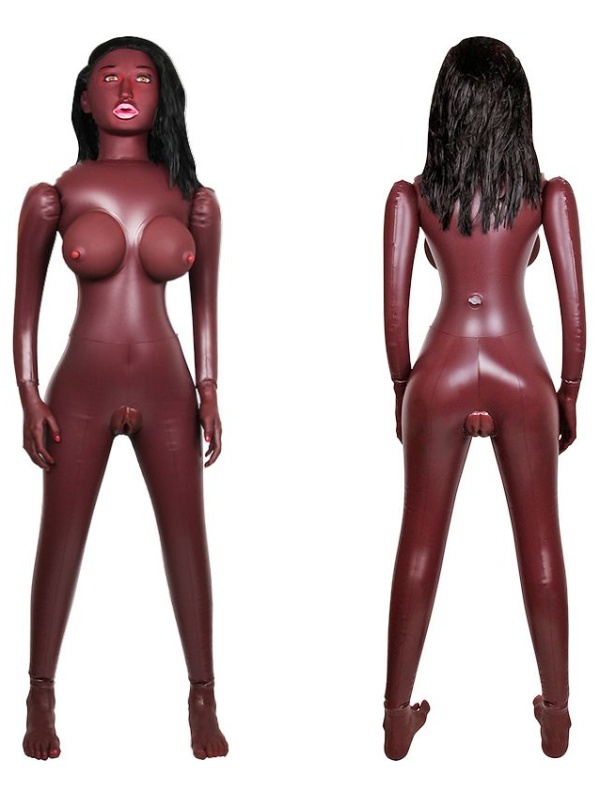 Темнокожая надувная секс-кукла с вибрацией Лионелла