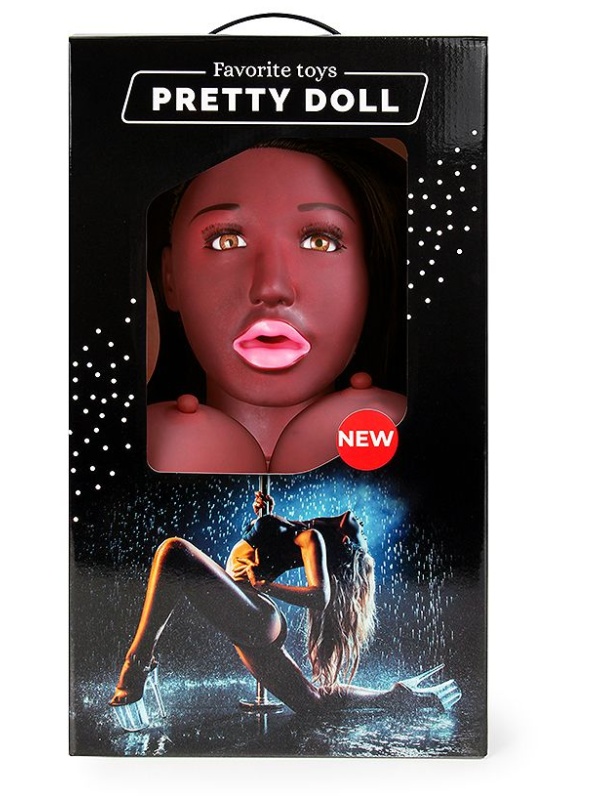 Темнокожая надувная секс-кукла с вибрацией Лионелла