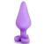 Фиолетовая анальная пробка Naughty Candy Heart Do Me Now - 8,9 см.