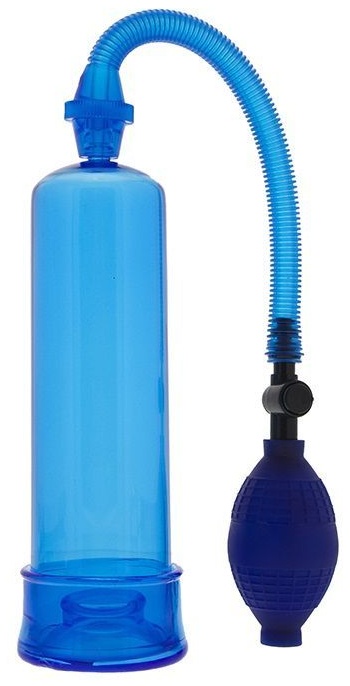 Синяя вакуумная помпа MENZSTUFF PENIS ENLARGER