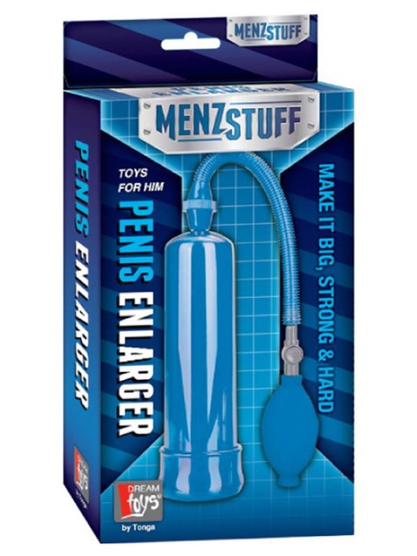 Синяя вакуумная помпа MENZSTUFF PENIS ENLARGER
