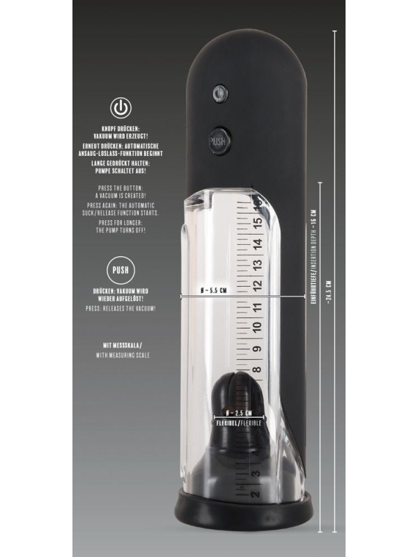 Автоматическая вакуумная помпа для пениса Rebel Automatic Pump