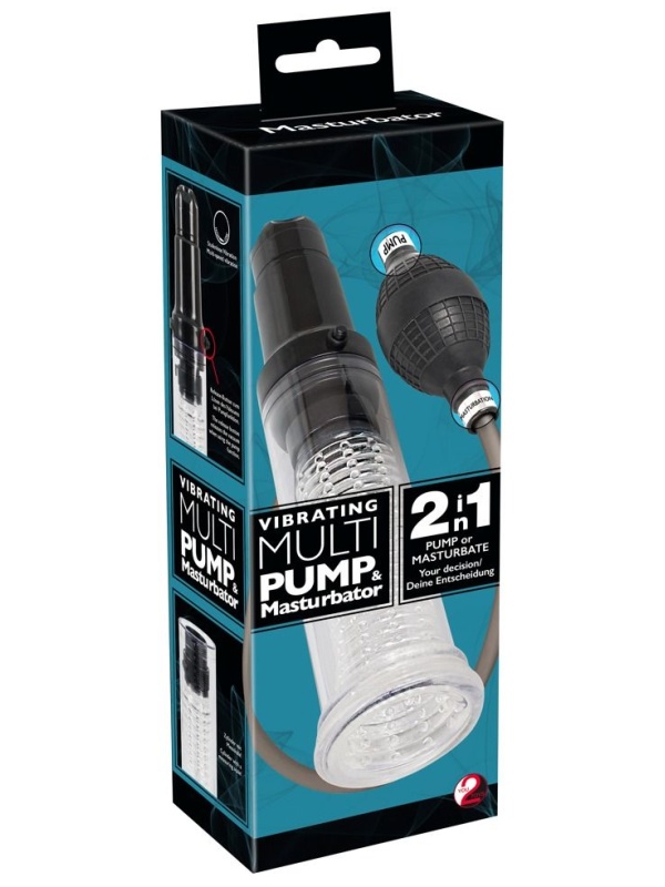 Вакуумная помпа-мастурбатор Vibrating Multi Pump & Masturbator