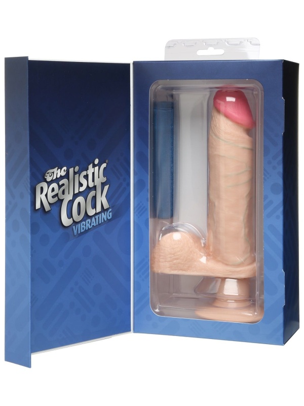 Вибромассажер реалистичной формы The Realistic Cock Vibrating 8” - 23,6 см.