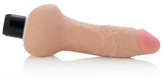 Реалистичный вибратор Futurotic Ballsy Vibrating Dong 4.5  - 16 см.