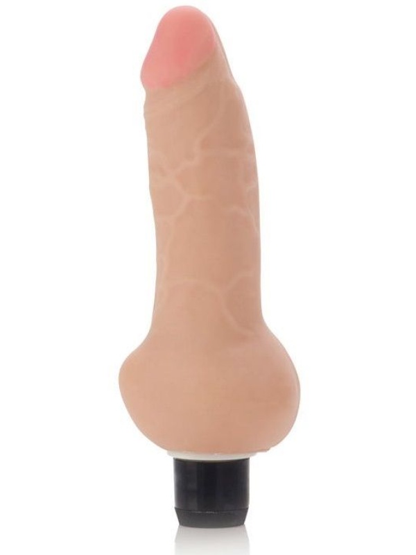 Реалистичный вибратор Futurotic Ballsy Vibrating Dong 4.5  - 16 см.