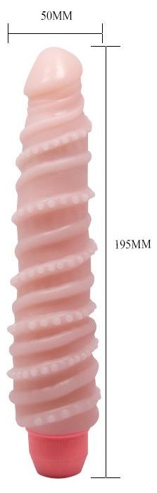 Гнущийся вибромассажер с хребтом - 19,5 см.