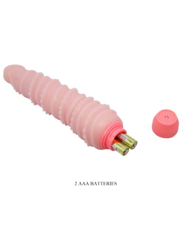 Гнущийся вибромассажер с хребтом - 19,5 см.