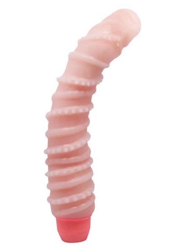 Гнущийся вибромассажер с хребтом - 19,5 см.