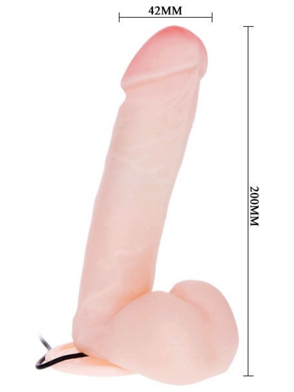 Вибратор на присоске с выносным пультом Dong - 20 см.