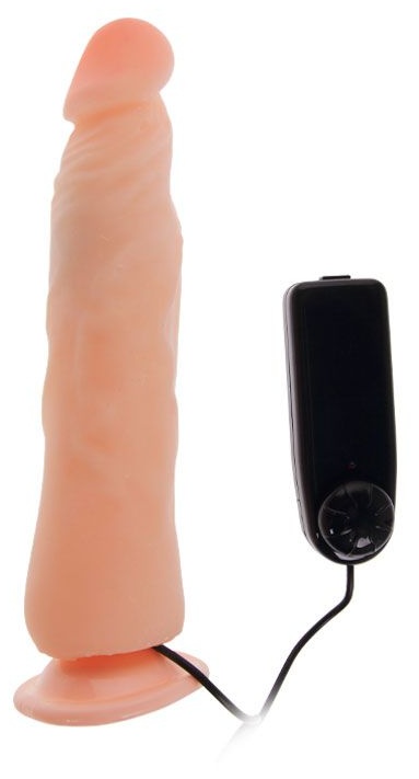 Реалистичный вибромассажер на присоске - 22 см.