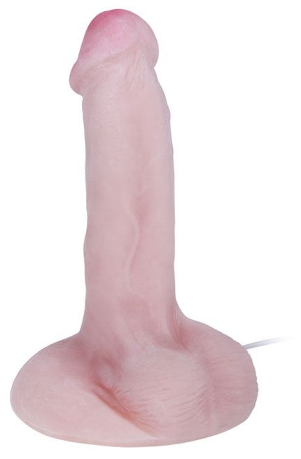 Вибромассажер-реалистик на плоской подошве - 20,5 см.