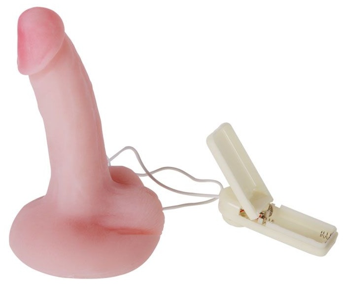 Вибромассажер-реалистик на плоской подошве - 20,5 см.