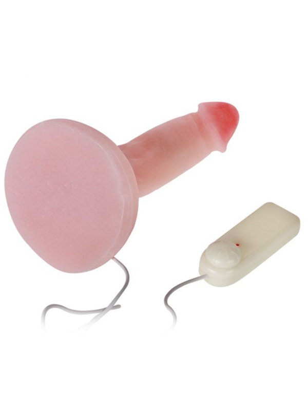 Вибромассажер-реалистик на плоской подошве - 20,5 см.