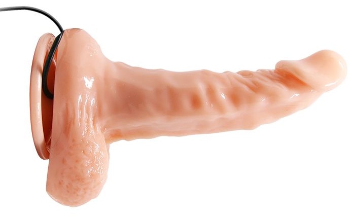 Вибромассажер-реалистик на присоске - 17 см.