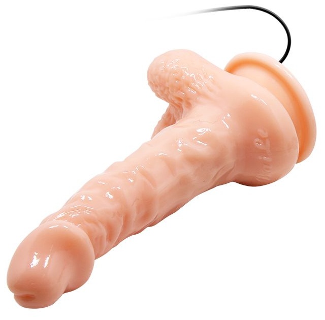 Вибромассажер-реалистик на присоске - 17 см.