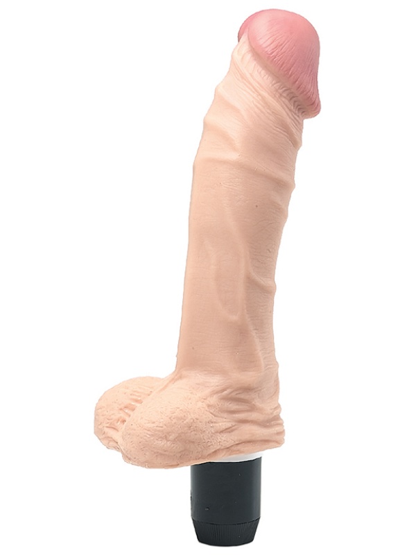 Реалистичный гнущийся водонепроницаемый вибромассажёр ORGASMIC TOWER 7 - 17,8 см.