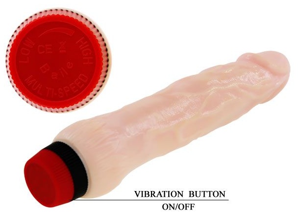 Вибратор с выступающей головкой Rockin Dong - 22 см.