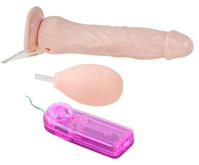 Вибратор с имитацией семяизвержения Eros Fountain - 19,5 см.